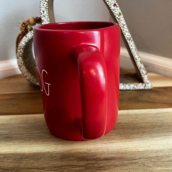Rae Dunn CHRISTMAS Holiday Coffee Tea Mug EGGNOG Magenta 16z - Picture 2 of 7
